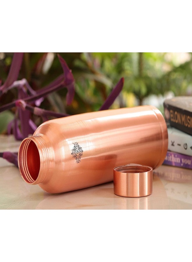 Indian Art Villa Pure Copper Water Bottle - 900 ML, Doctor's Choice Leak-Proof Ergonomic Design, Ayurvedic Copper Drinkware for Home, Office, Gym & Travel - Image 3